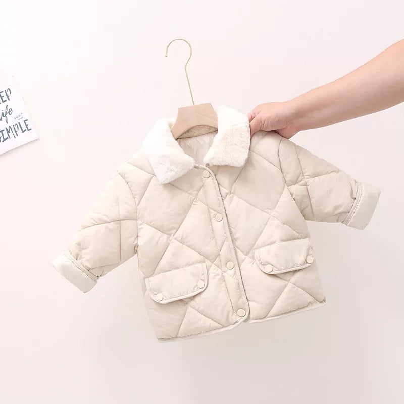 Quilted Puffer Jacket | cream