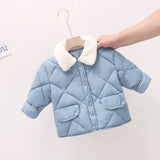 Quilted Puffer Jacket | baby blue